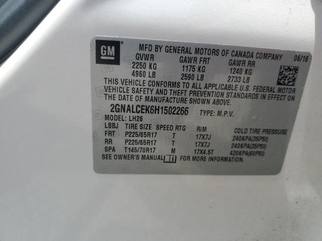 Photo 12 VIN: 2GNALCEK6H1502266 - CHEVROLET EQUINOX 