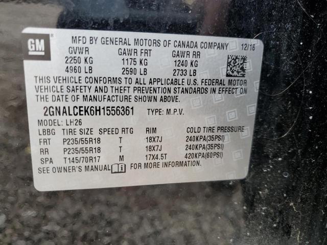 Photo 12 VIN: 2GNALCEK6H1556361 - CHEVROLET EQUINOX LT 