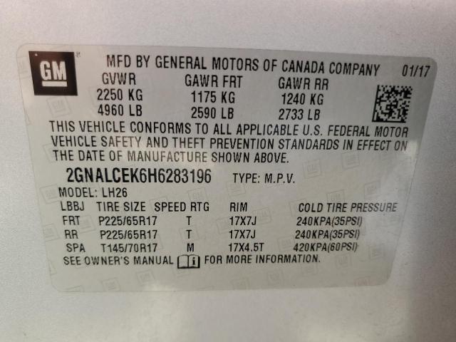 Photo 12 VIN: 2GNALCEK6H6283196 - CHEVROLET EQUINOX LT 