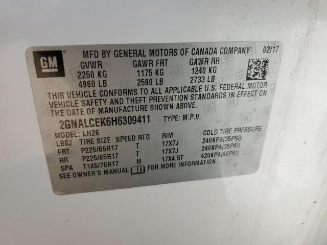 Photo 12 VIN: 2GNALCEK6H6309411 - CHEVROLET EQUINOX LT 