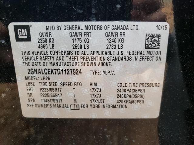 Photo 9 VIN: 2GNALCEK7G1127924 - CHEVROLET EQUINOX LT 