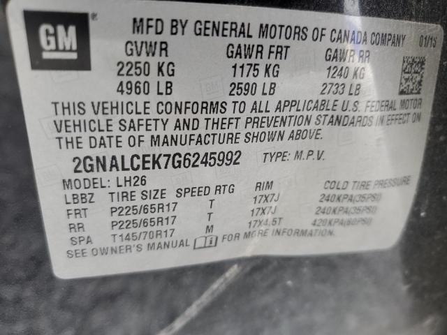 Photo 12 VIN: 2GNALCEK7G6245992 - CHEVROLET EQUINOX LT 