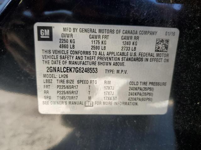 Photo 12 VIN: 2GNALCEK7G6248553 - CHEVROLET EQUINOX LT 