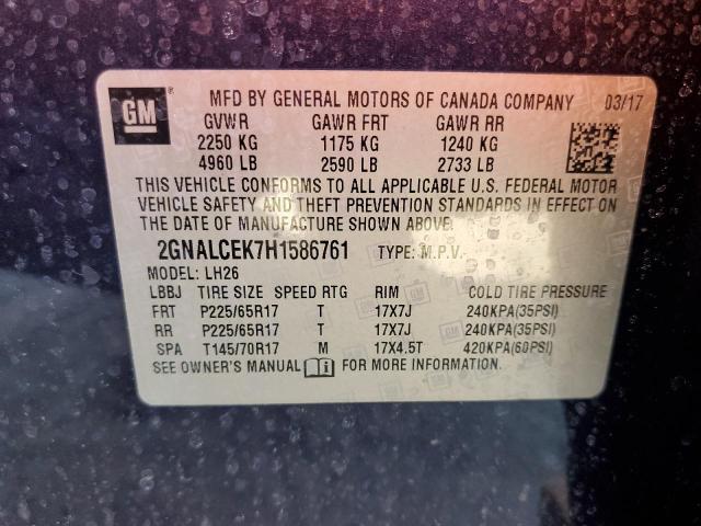 Photo 12 VIN: 2GNALCEK7H1586761 - CHEVROLET EQUINOX LT 