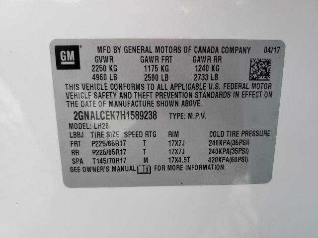 Photo 12 VIN: 2GNALCEK7H1589238 - CHEVROLET EQUINOX LT 