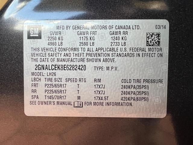 Photo 14 VIN: 2GNALCEK8E6282420 - CHEVROLET EQUINOX LT 