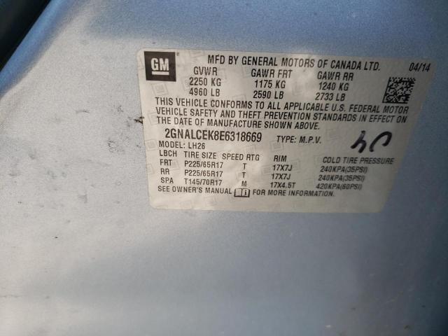 Photo 9 VIN: 2GNALCEK8E6318669 - CHEVROLET EQUINOX LT 