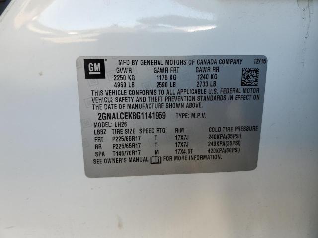 Photo 12 VIN: 2GNALCEK8G1141959 - CHEVROLET EQUINOX 