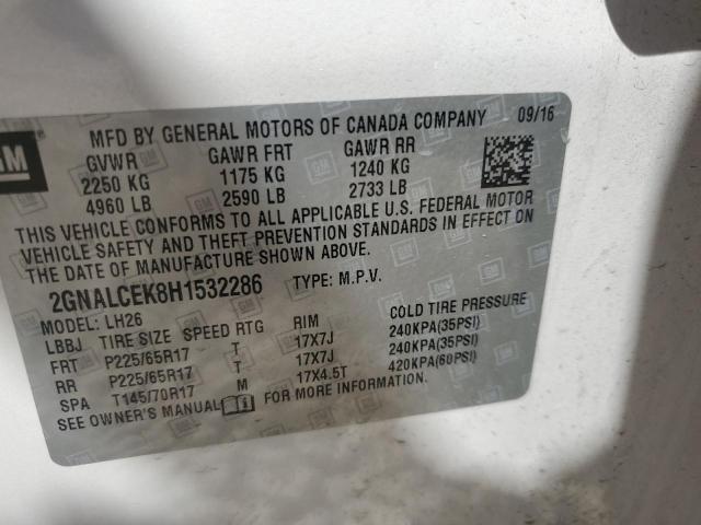 Photo 12 VIN: 2GNALCEK8H1532286 - CHEVROLET EQUINOX 