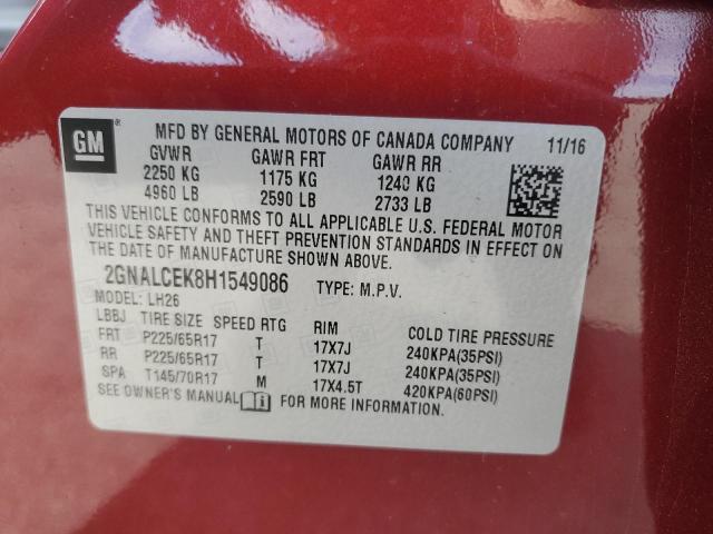 Photo 11 VIN: 2GNALCEK8H1549086 - CHEVROLET EQUINOX 