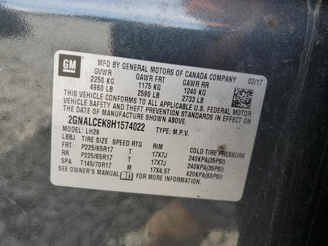 Photo 11 VIN: 2GNALCEK8H1574022 - CHEVROLET EQUINOX 