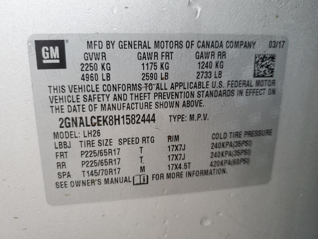 Photo 12 VIN: 2GNALCEK8H1582444 - CHEVROLET EQUINOX 