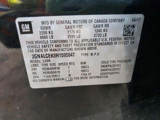 Photo 9 VIN: 2GNALCEK8H1595047 - CHEVROLET EQUINOX LT 