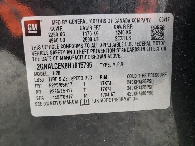 Photo 9 VIN: 2GNALCEK8H1615796 - CHEVROLET EQUINOX LT 