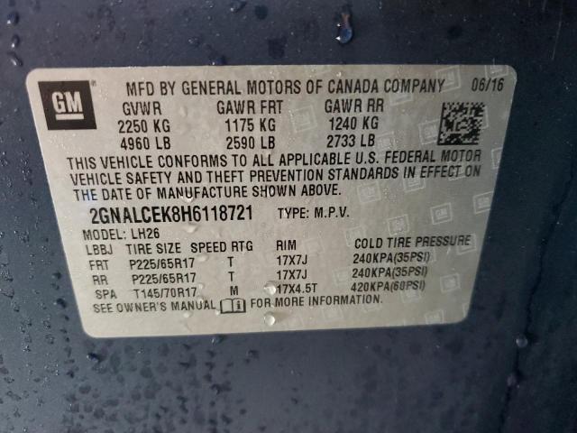 Photo 12 VIN: 2GNALCEK8H6118721 - CHEVROLET EQUINOX LT 