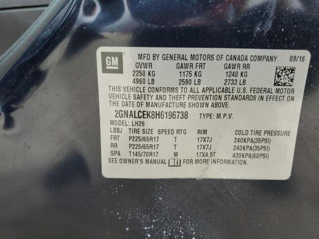 Photo 12 VIN: 2GNALCEK8H6196738 - CHEVROLET EQUINOX LT 