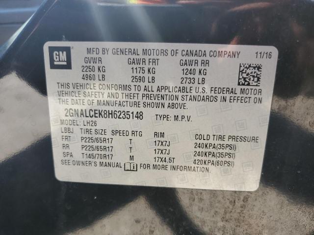 Photo 11 VIN: 2GNALCEK8H6235148 - CHEVROLET EQUINOX LT 