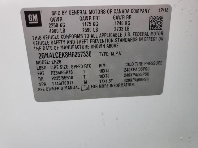 Photo 11 VIN: 2GNALCEK8H6257330 - CHEVROLET EQUINOX 