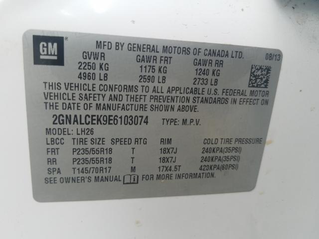 Photo 9 VIN: 2GNALCEK9E6103074 - CHEVROLET EQUINOX LT 