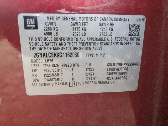 Photo 13 VIN: 2GNALCEK9G1162030 - CHEVROLET EQUINOX 