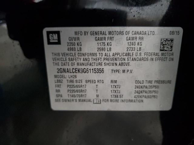 Photo 12 VIN: 2GNALCEK9G6115356 - CHEVROLET EQUINOX 