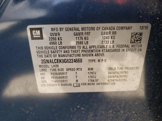 Photo 9 VIN: 2GNALCEK9G6224660 - CHEVROLET EQUINOX LT 