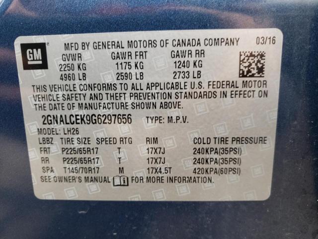 Photo 12 VIN: 2GNALCEK9G6297656 - CHEVROLET EQUINOX LT 