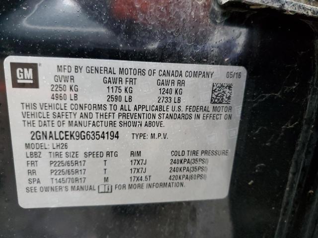 Photo 13 VIN: 2GNALCEK9G6354194 - CHEVROLET EQUINOX LT 