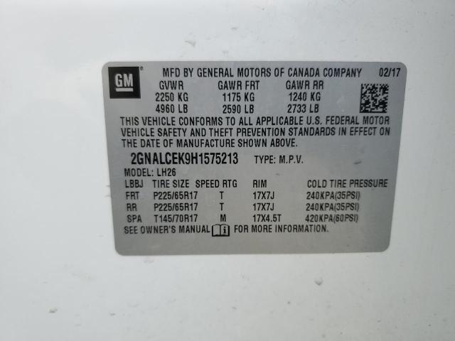 Photo 13 VIN: 2GNALCEK9H1575213 - CHEVROLET EQUINOX LT 