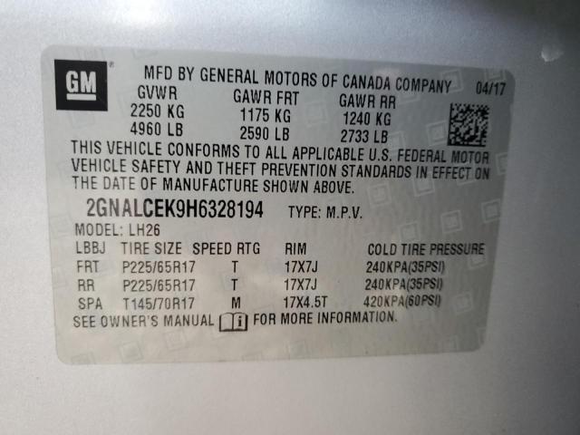 Photo 12 VIN: 2GNALCEK9H6328194 - CHEVROLET EQUINOX 