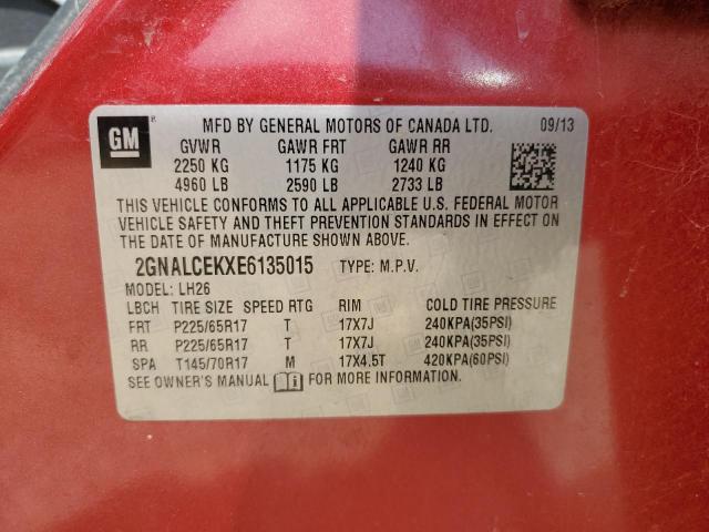 Photo 13 VIN: 2GNALCEKXE6135015 - CHEVROLET EQUINOX LT 