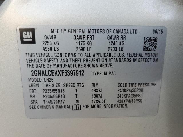 Photo 12 VIN: 2GNALCEKXF6397912 - CHEVROLET EQUINOX LT 