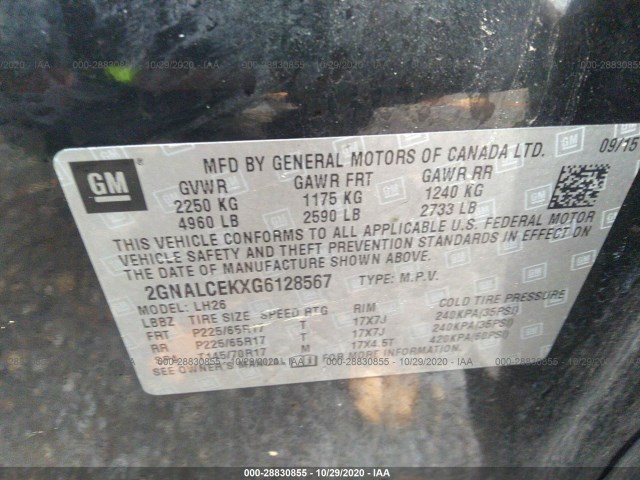 Photo 8 VIN: 2GNALCEKXG6128567 - CHEVROLET EQUINOX 