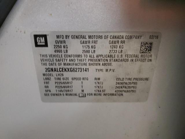 Photo 12 VIN: 2GNALCEKXG6273141 - CHEVROLET EQUINOX LT 