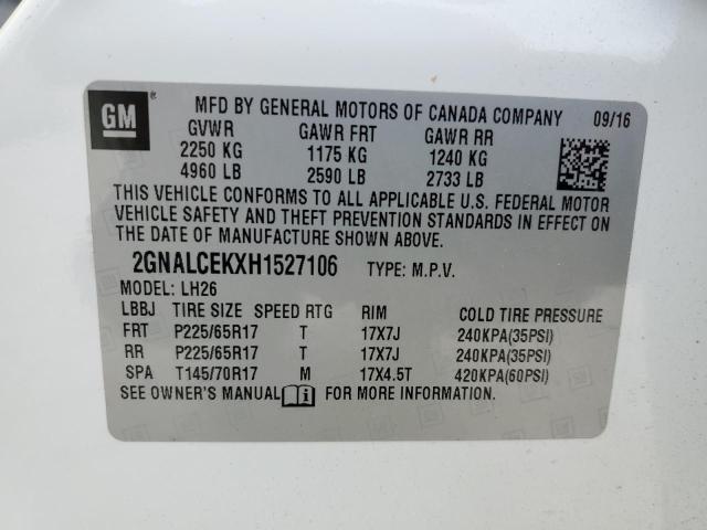 Photo 11 VIN: 2GNALCEKXH1527106 - CHEVROLET EQUINOX LT 