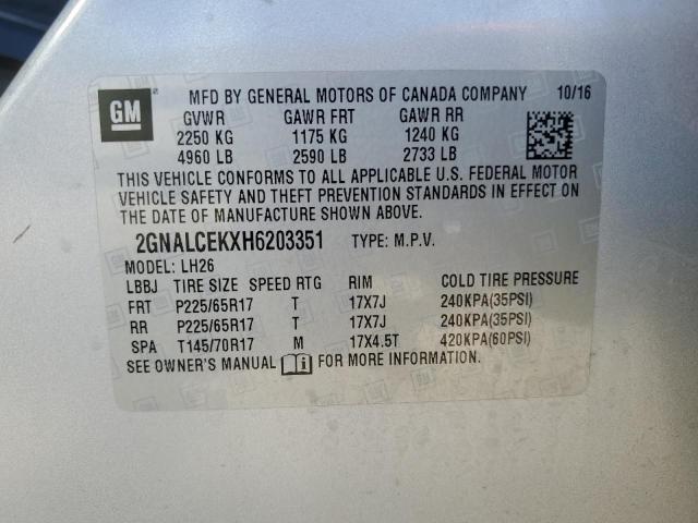 Photo 12 VIN: 2GNALCEKXH6203351 - CHEVROLET EQUINOX LT 