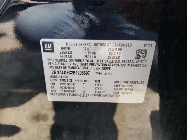 Photo 9 VIN: 2GNALDEC2B1206697 - CHEVROLET EQUINOX LT 