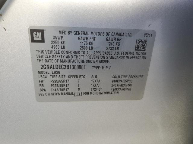 Photo 12 VIN: 2GNALDEC3B1300801 - CHEVROLET EQUINOX LT 