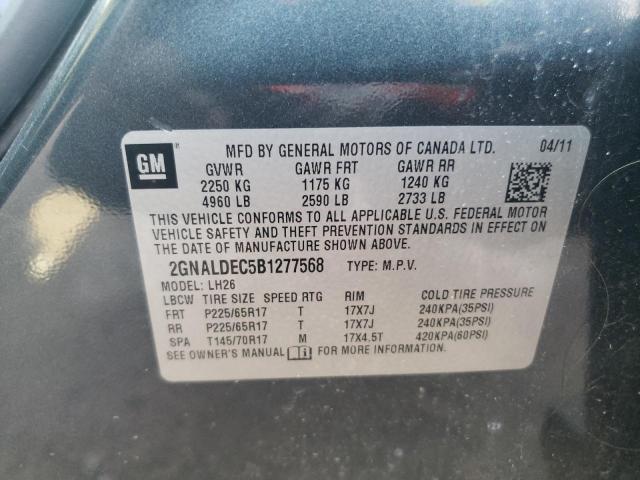 Photo 9 VIN: 2GNALDEC5B1277568 - CHEVROLET EQUINOX LT 