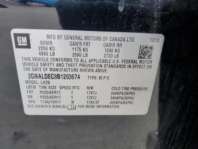 Photo 12 VIN: 2GNALDEC8B1203674 - CHEVROLET EQUINOX LT 