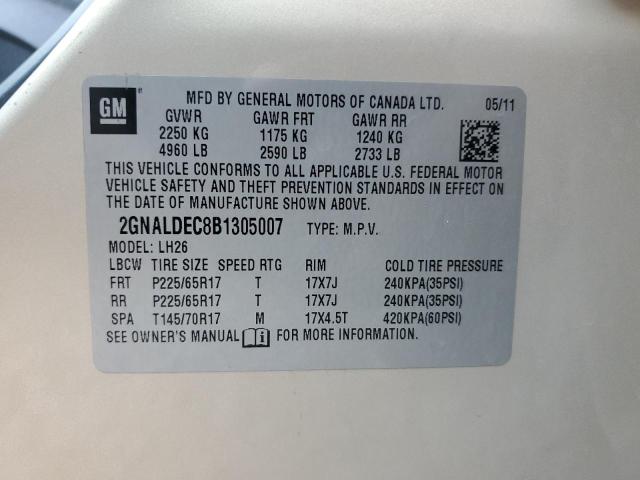 Photo 11 VIN: 2GNALDEC8B1305007 - CHEVROLET EQUINOX LT 