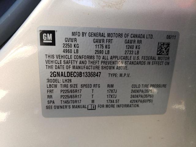 Photo 12 VIN: 2GNALDEC9B1336847 - CHEVROLET EQUINOX LT 