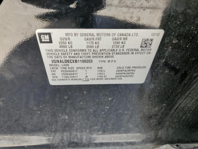 Photo 12 VIN: 2GNALDECXB1198283 - CHEVROLET EQUINOX LT 