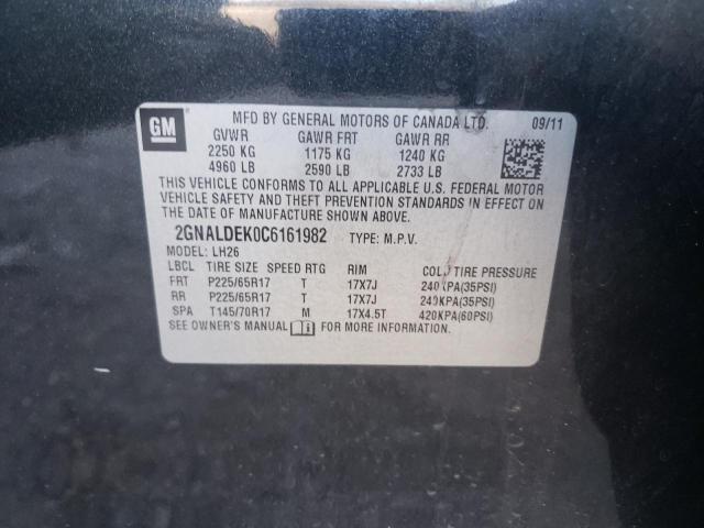 Photo 11 VIN: 2GNALDEK0C6161982 - CHEVROLET EQUINOX LT 