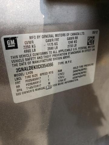 Photo 11 VIN: 2GNALDEK0C6354066 - CHEVROLET EQUINOX 