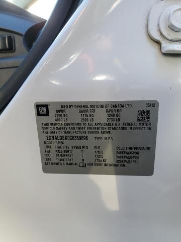 Photo 11 VIN: 2GNALDEK0C6359896 - CHEVROLET EQUINOX 