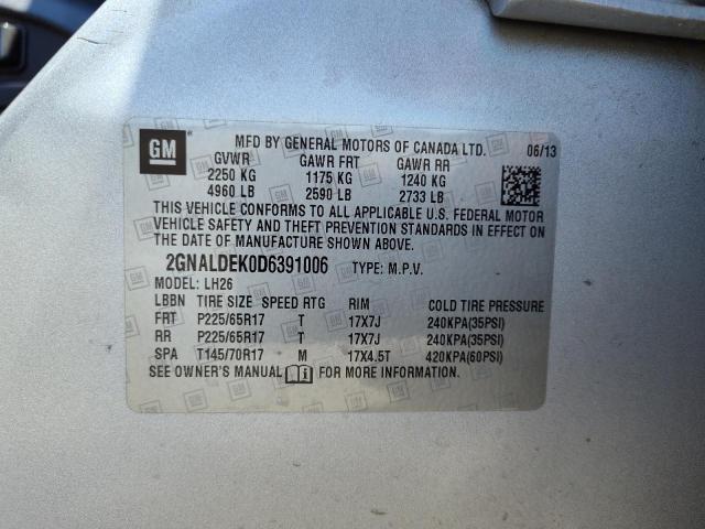 Photo 12 VIN: 2GNALDEK0D6391006 - CHEVROLET EQUINOX 