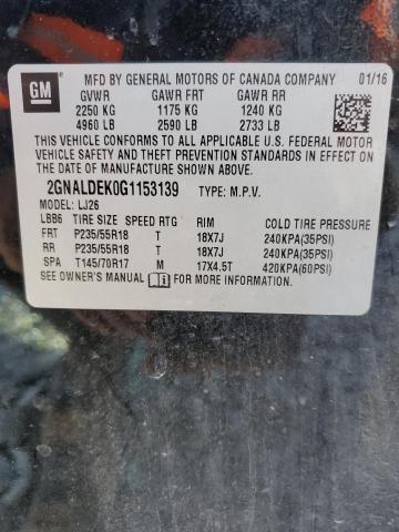 Photo 12 VIN: 2GNALDEK0G1153139 - CHEVROLET EQUINOX LT 