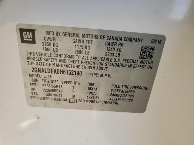 Photo 13 VIN: 2GNALDEK0H6152190 - CHEVROLET EQUINOX PR 