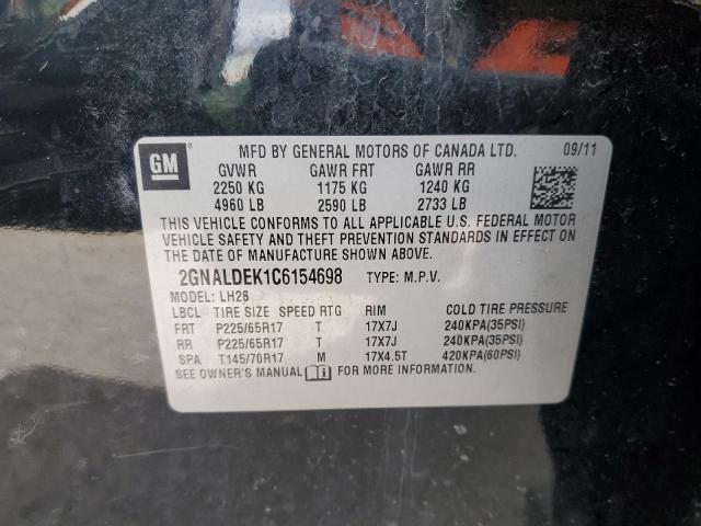 Photo 11 VIN: 2GNALDEK1C6154698 - CHEVROLET EQUINOX 